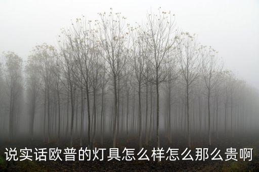 歐普燈具，歐普照明燈具都有哪些啊