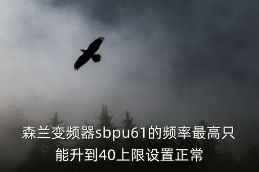 森蘭變頻器sbpu61的頻率最高只能升到40上限設置正常