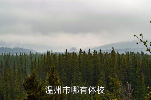 溫州市哪有體校