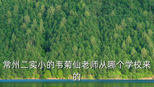常州二實小的韋菊仙老師從哪個學(xué)校來的