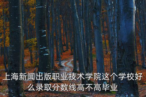 上海新聞出版職業技術學院這個學校好么錄取分數線高不高畢業