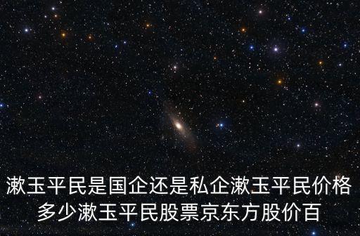 漱玉平民是國企還是私企漱玉平民價格多少漱玉平民股票京東方股價百