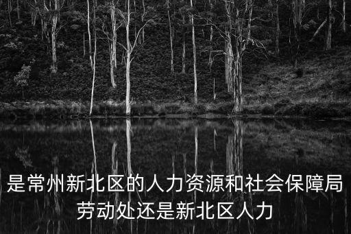 是常州新北區的人力資源和社會保障局勞動處還是新北區人力