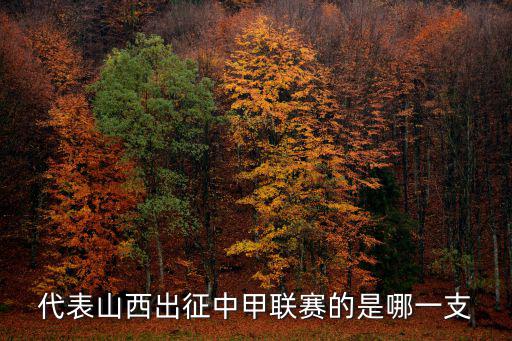 代表山西出征中甲聯賽的是哪一支