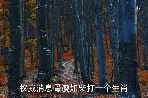 權威消息骨瘦如柴打一個生肖