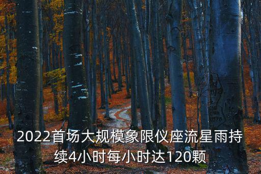 2022首場大規模象限儀座流星雨持續4小時每小時達120顆