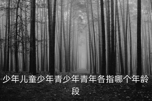 少年兒童少年青少年青年各指哪個年齡段