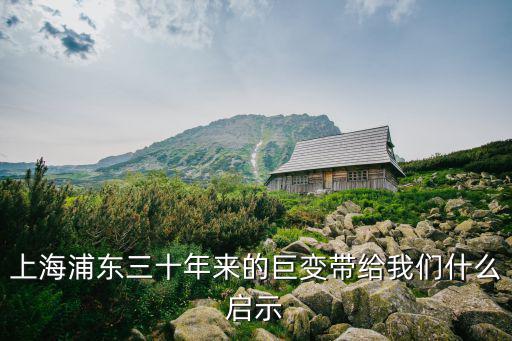 上海浦東三十年來的巨變帶給我們什么啟示