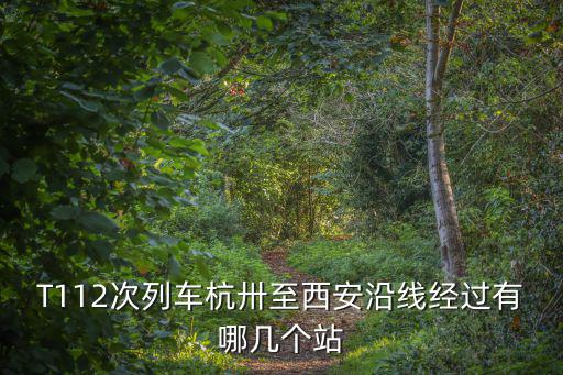 T112次列車杭卅至西安沿線經過有哪幾個站