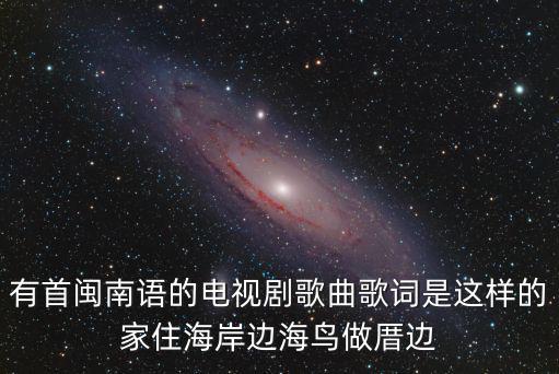 有首閩南語的電視劇歌曲歌詞是這樣的家住海岸邊海鳥做厝邊