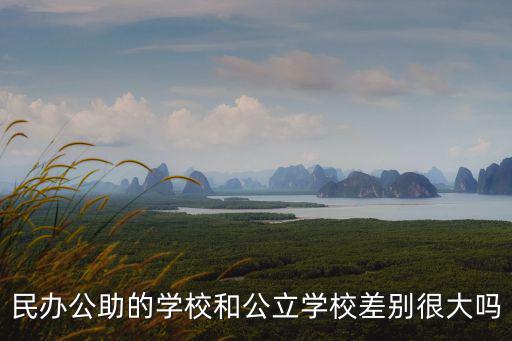 民辦公助的學校和公立學校差別很大嗎