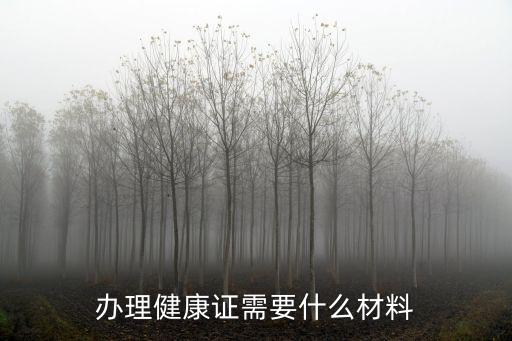 健康證辦理需要什么材料，辦健康證需要帶什么證件