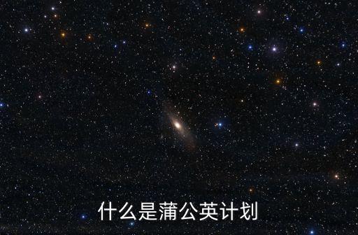 什么是蒲公英計劃