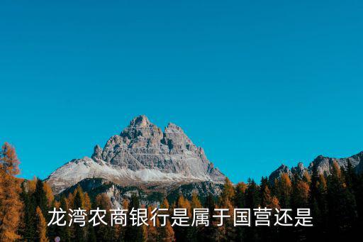龍灣農(nóng)商銀行是屬于國(guó)營(yíng)還是