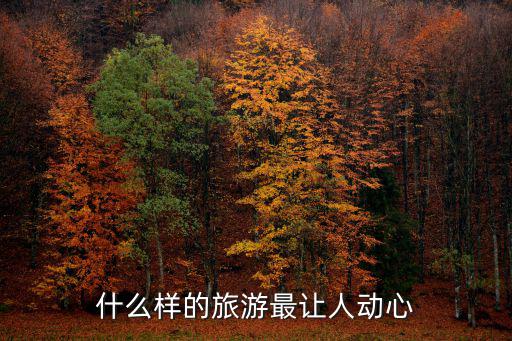 什么樣的旅游最讓人動心
