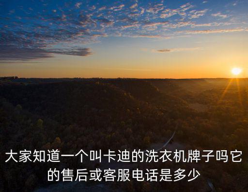 大家知道一個叫卡迪的洗衣機牌子嗎它的售后或客服電話是多少
