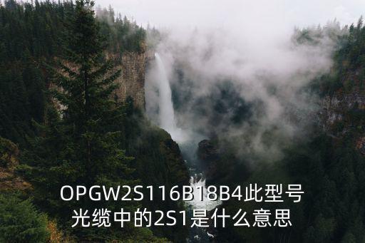OPGW2S116B18B4此型號光纜中的2S1是什么意思
