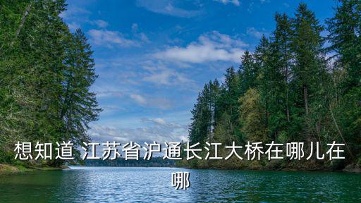 滬通長(zhǎng)江大橋，請(qǐng)問(wèn)一下滬通大橋在南通哪個(gè)鎮(zhèn)