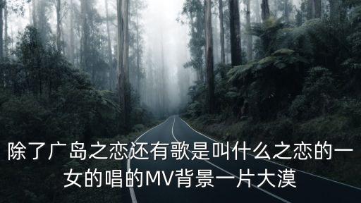 除了廣島之戀還有歌是叫什么之戀的一女的唱的MV背景一片大漠