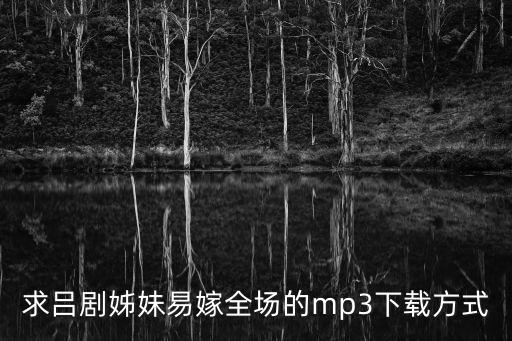 求呂劇姊妹易嫁全場的mp3下載方式