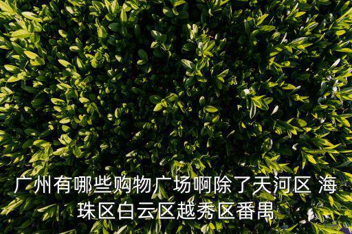 購物城，大陸有哪些城市稱得上是購物天堂