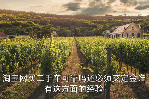 淘寶網二手車，淘寶網買二手車可靠嗎還必須交定金誰有這方面的經驗