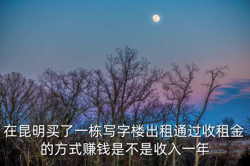 在昆明買了一棟寫字樓出租通過收租金的方式賺錢是不是收入一年