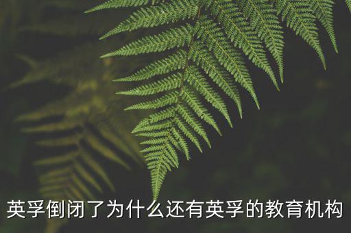 英孚倒閉了為什么還有英孚的教育機構