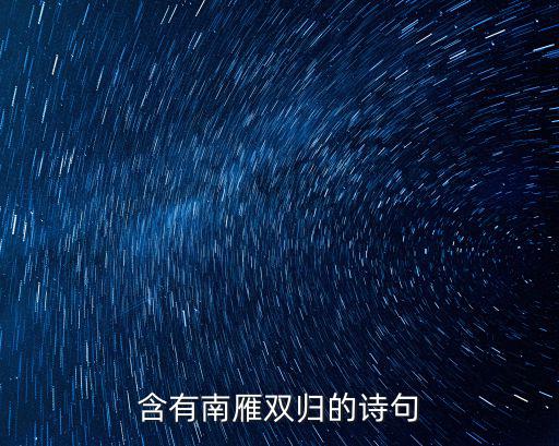 南雁，天高云淡望斷南雁是什么意思
