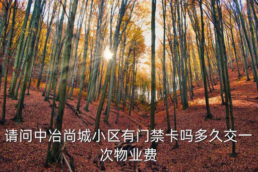 請(qǐng)問中冶尚城小區(qū)有門禁卡嗎多久交一次物業(yè)費(fèi)