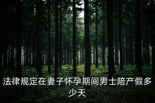 法律規定在妻子懷孕期間男士陪產假多少天