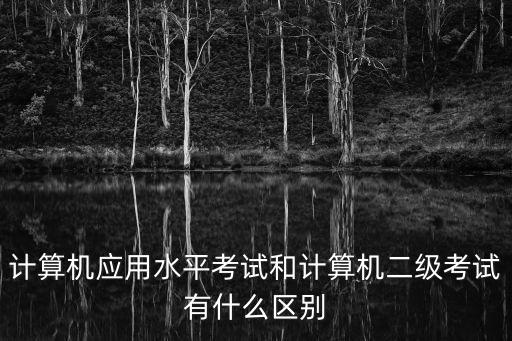計(jì)算機(jī)應(yīng)用能力考試，計(jì)算機(jī)應(yīng)用水平考試和計(jì)算機(jī)二級(jí)考試有什么區(qū)別