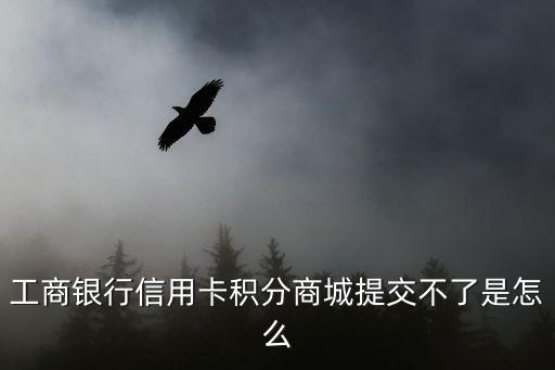 工商銀行信用卡商城，工商銀行信用卡積分商城提交不了是怎么