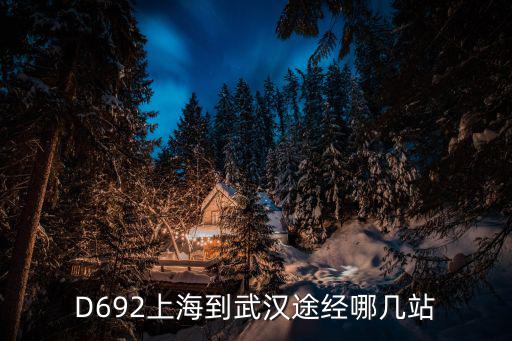 D692上海到武漢途經(jīng)哪幾站