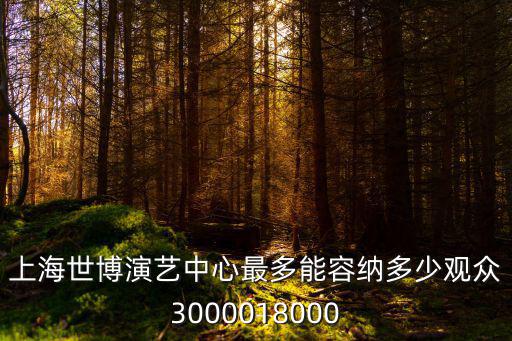 上海世博演藝中心最多能容納多少觀眾3000018000