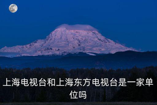 上海電視臺和上海東方電視臺是一家單位嗎