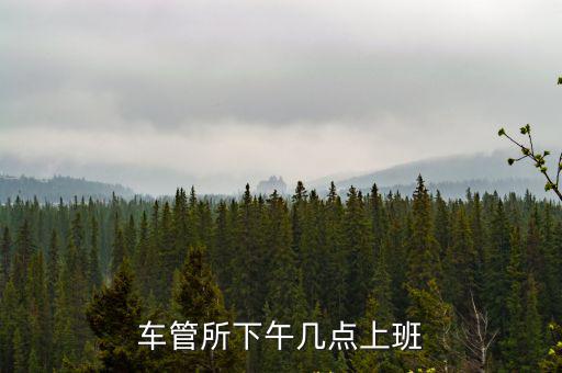 車管所下午幾點上班