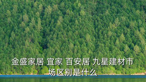 金盛家居 宜家 百安居 九星建材市場區別是什么