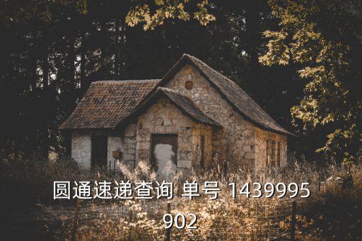 圓通速遞查詢 單號 1439995902