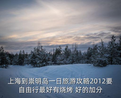 上海到崇明島一日旅游攻略2012要自由行最好有燒烤 好的加分