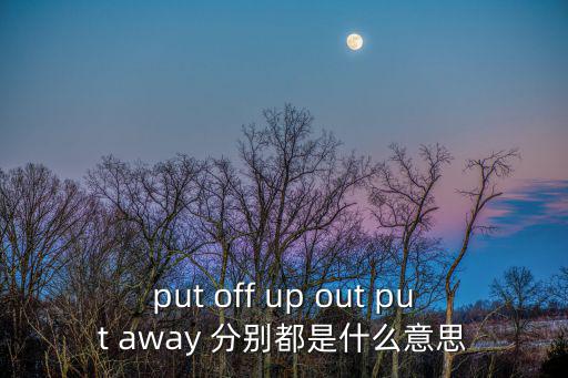put off up out put away 分別都是什么意思