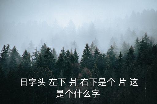 日新圖，日字頭 左下 爿 右下是個 片 這是個什么字