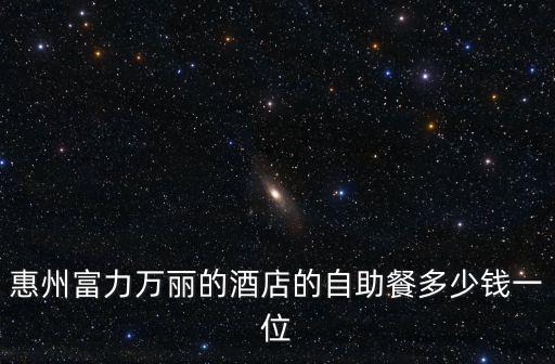 惠州富力萬麗的酒店的自助餐多少錢一位