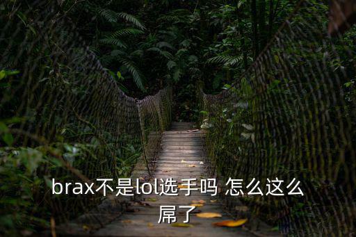 brax，brax不是lol選手嗎 怎么這么屌了