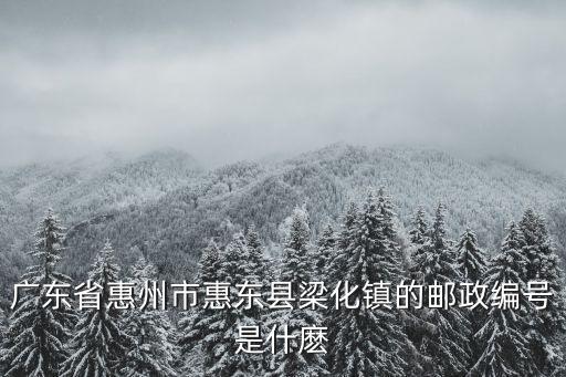 廣東省惠州市惠東縣梁化鎮(zhèn)的郵政編號是什麼