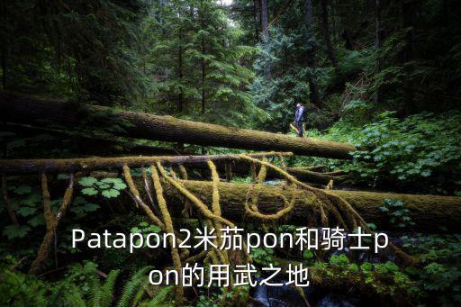 Patapon2米茄pon和騎士pon的用武之地