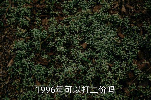 1996年可以打二價(jià)嗎