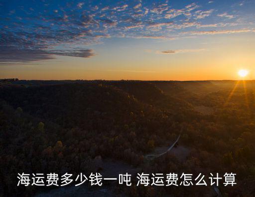 海運費多少錢一噸 海運費怎么計算