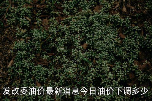 發改委油價最新消息今日油價下調多少