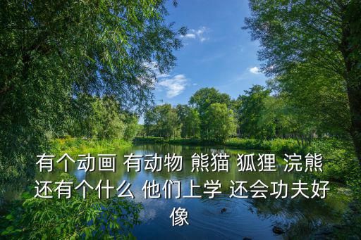 有個動畫 有動物 熊貓 狐貍 浣熊 還有個什么 他們上學 還會功夫好像